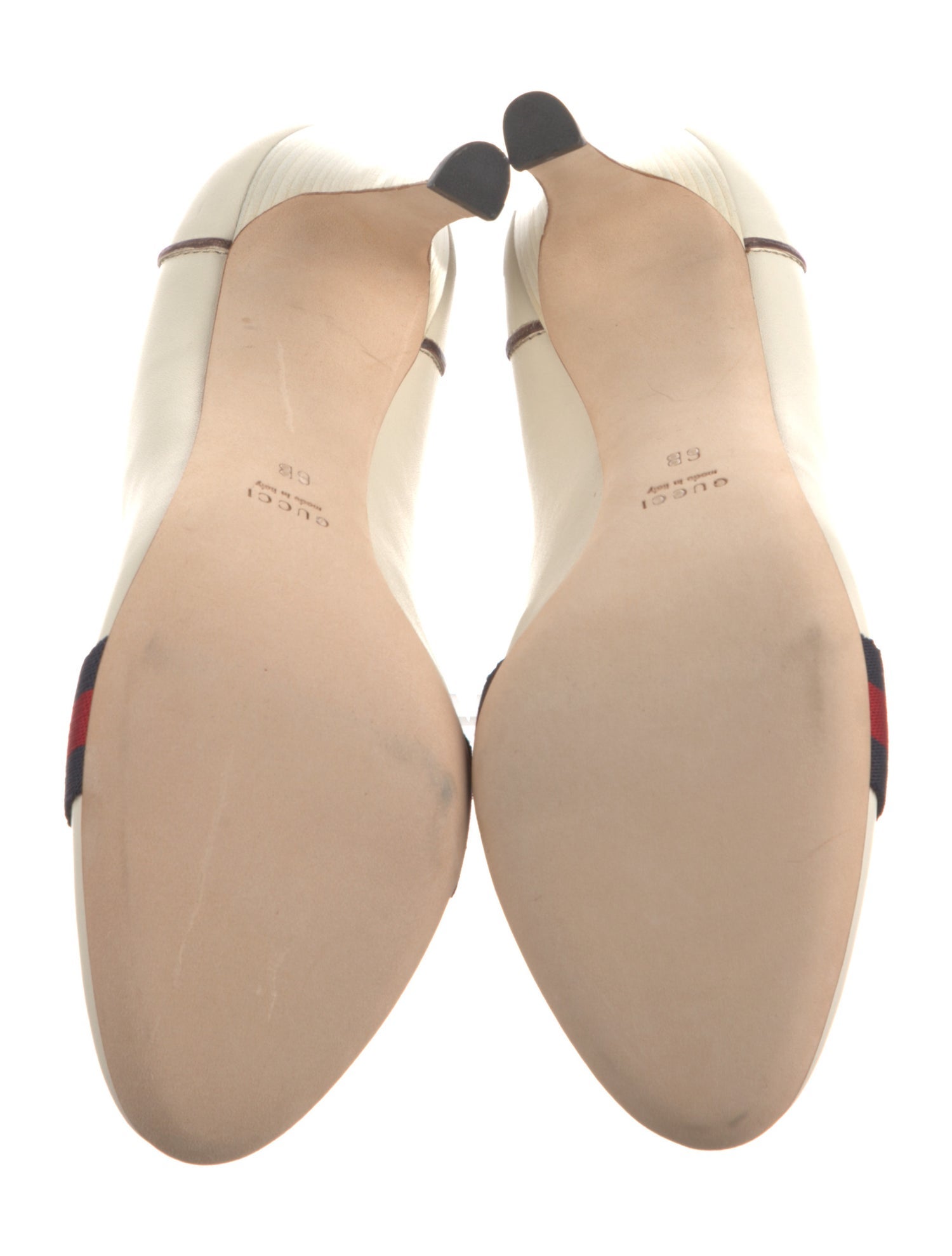 Gucci Leather Colorblock Pattern Pumps